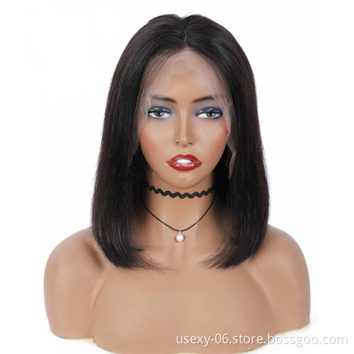Factory Price Swiss 13X6 Hd Lace Frontal Wig Pre Plucked Brazilian Hair Wig For Black Women 100% Human Hair Wig Lace Front